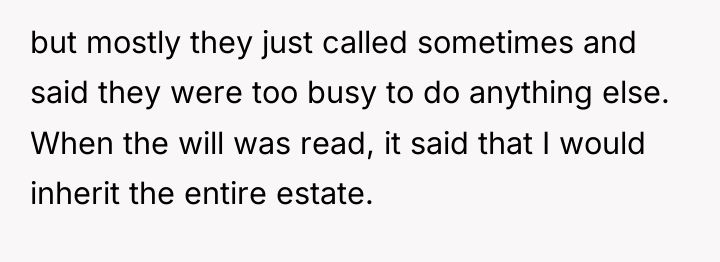 but mostly they just called sometimes and said they were...