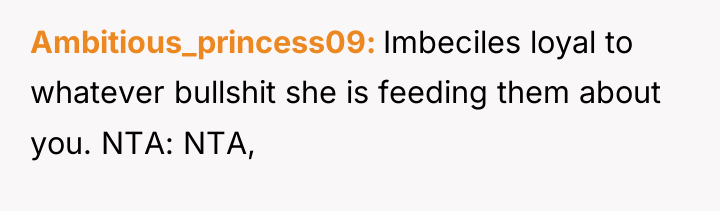 Ambitious_princess09 Imbeciles loyal to whatever bullshit she is feeding them...