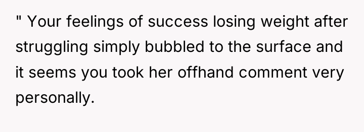 " Your feelings of success losing weight after struggling simply...