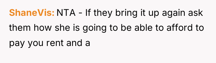 ShaneVis NTA - If they bring it up again ask...