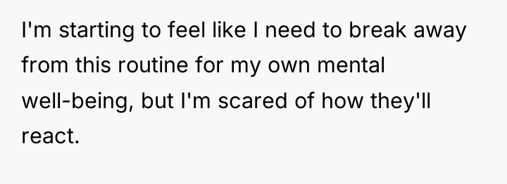 I'm starting to feel like I need to break away...