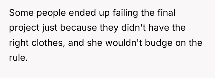 Some people ended up failing the final project just because...
