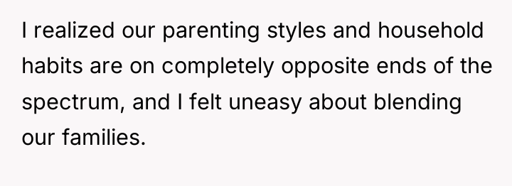 I realized our parenting styles and household habits are on...