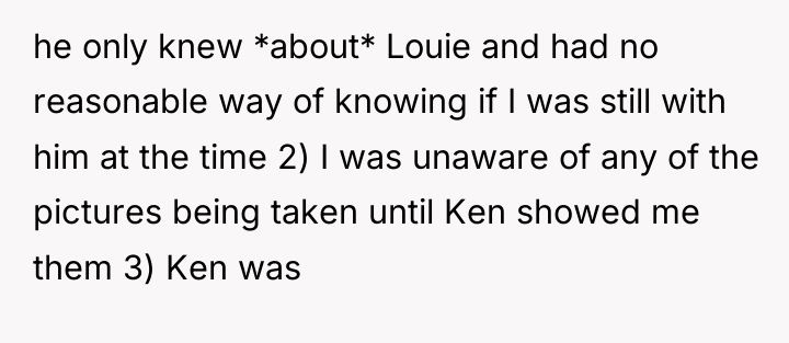 he only knew *about* Louie and had no reasonable way...