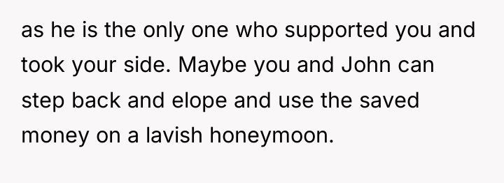 as he is the only one who supported you and...