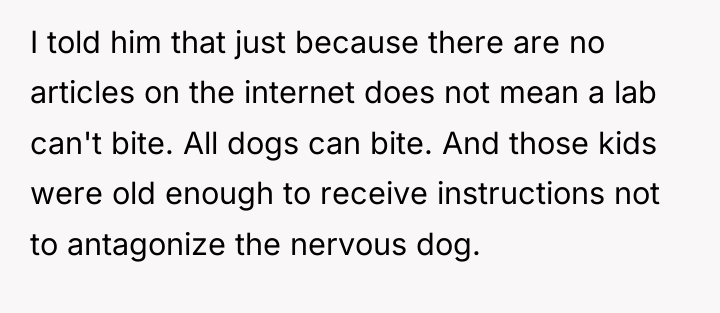 I told him that just because there are no articles...