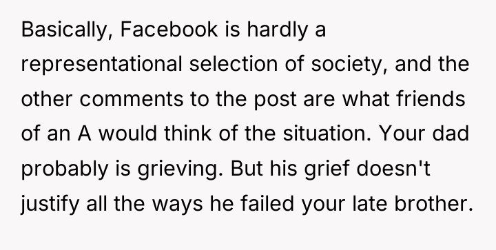 Basically, Facebook is hardly a representational selection of society, and...