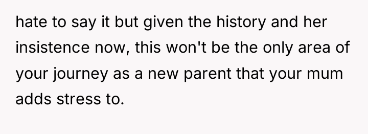 hate to say it but given the history and her...