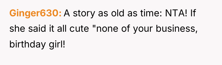 Ginger630 A story as old as time: NTA! If she...
