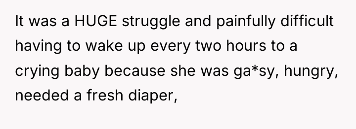 It was a HUGE struggle and painfully difficult having to...