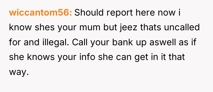 wiccantom56 Should report here now i know shes your mum...