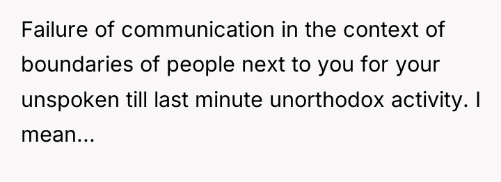 Failure of communication in the context of boundaries of people...