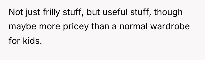 Not just frilly stuff, but useful stuff, though maybe more...