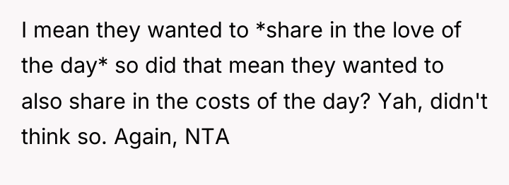 I mean they wanted to *share in the love of...