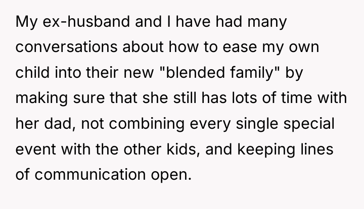My ex-husband and I have had many conversations about how...