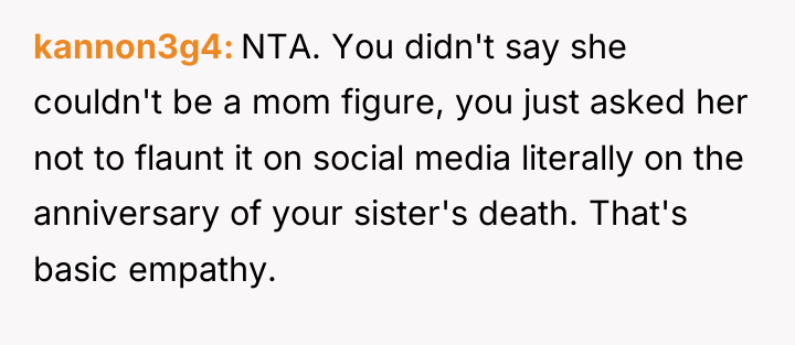 kannon3g4 NTA. You didn't say she couldn't be a mom...