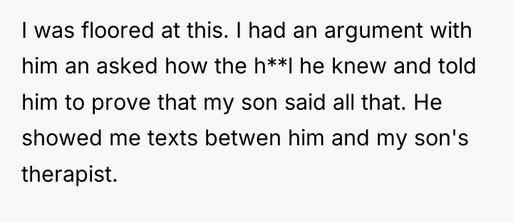 I was floored at this. I had an argument with...