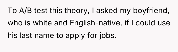 To A/B test this theory, I asked my boyfriend, who...