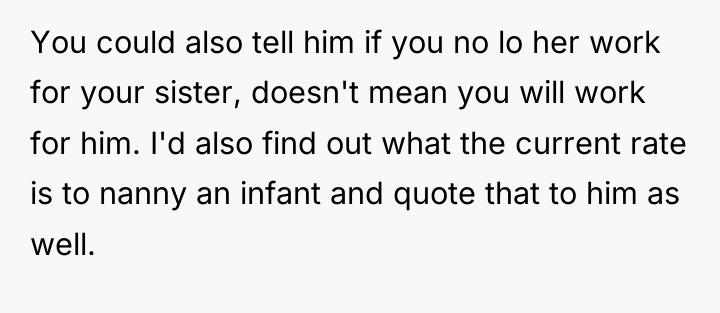 You could also tell him if you no lo her...