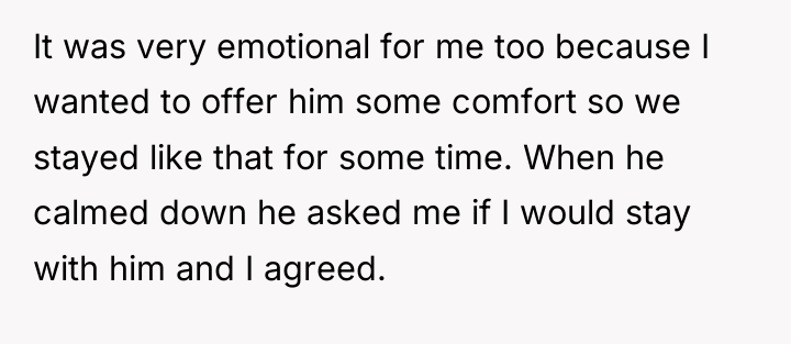 It was very emotional for me too because I wanted...
