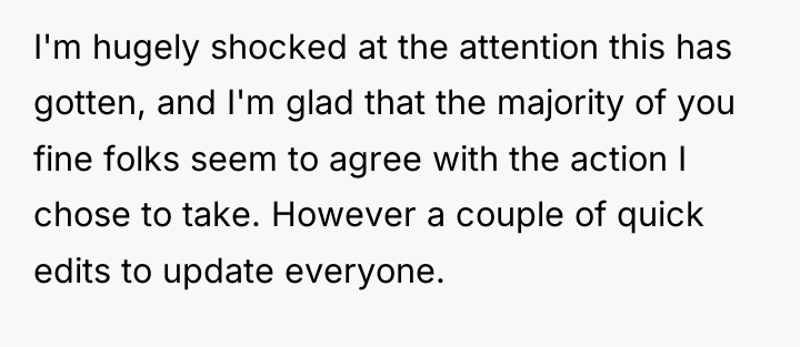 I'm hugely shocked at the attention this has gotten, and...