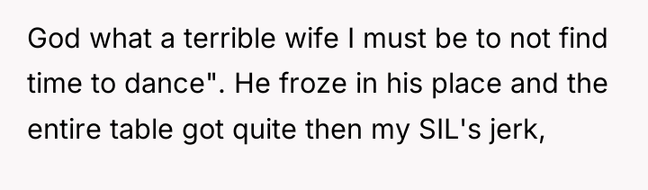God what a terrible wife I must be to not...