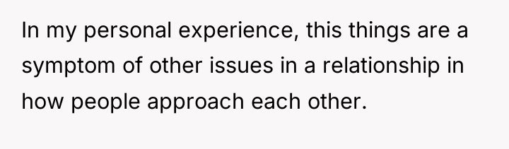 In my personal experience, this things are a symptom of...