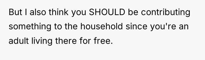 But I also think you SHOULD be contributing something to...