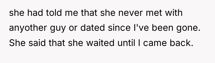 she had told me that she never met with anyother...