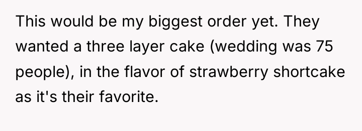 This would be my biggest order yet. They wanted a...