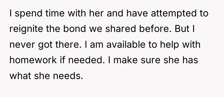 I spend time with her and have attempted to reignite...