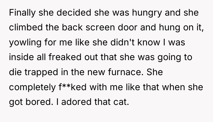 Finally she decided she was hungry and she climbed the...