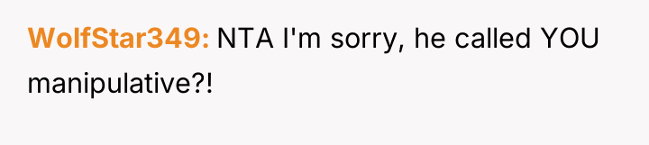 WolfStar349 NTA I'm sorry, he called YOU manipulative?!