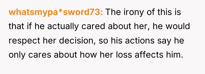 whatsmypa*sword73 The irony of this is that if he actually...