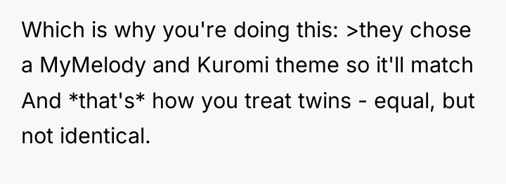 Which is why you're doing this: >they chose a MyMelody...