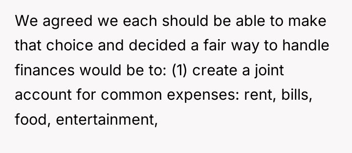 We agreed we each should be able to make that...