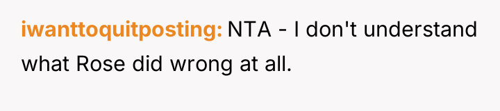 iwanttoquitposting NTA - I don't understand what Rose did wrong...