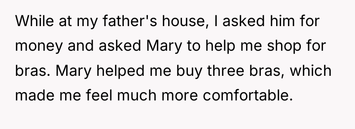 While at my father's house, I asked him for money...