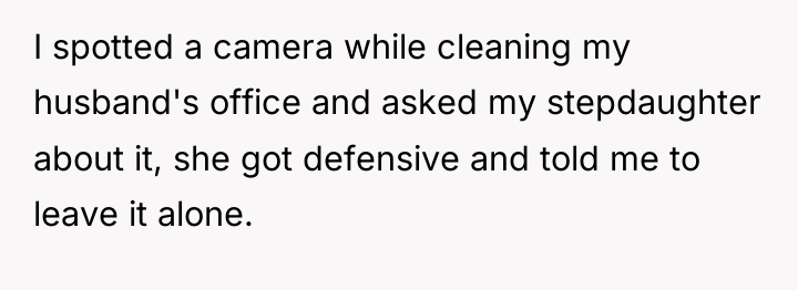 I spotted a camera while cleaning my husband's office and...