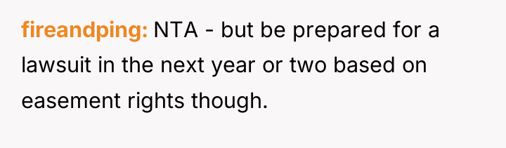 fireandping NTA - but be prepared for a lawsuit in...