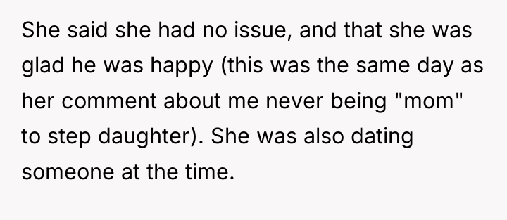 She said she had no issue, and that she was...