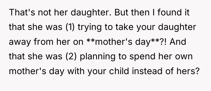 That's not her daughter. But then I found it that...