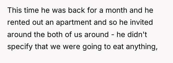 This time he was back for a month and he...