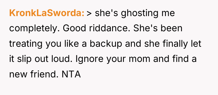 KronkLaSworda > she's ghosting me completely. Good riddance. She's been...