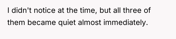 I didn't notice at the time, but all three of...