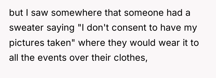 but I saw somewhere that someone had a sweater saying...