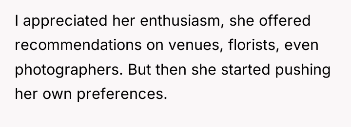 I appreciated her enthusiasm, she offered recommendations on venues, florists,...