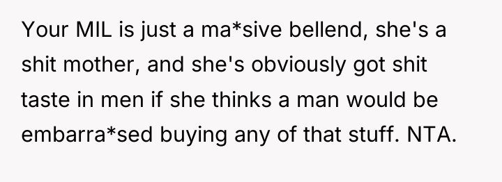 Your MIL is just a ma*sive bellend, she's a shit...