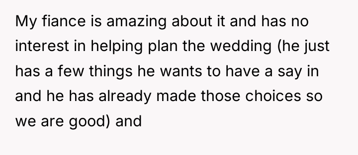 My fiance is amazing about it and has no interest...