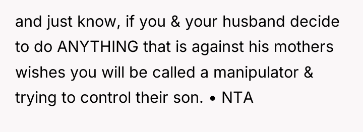 and just know, if you & your husband decide to...
